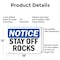 Signmission Stay Off Rocks, 18 in W x Rectangle, Aluminum OS-2PACK-NS-A-1218-L-18437 - alternate 7